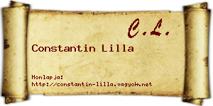 Constantin Lilla névjegykártya