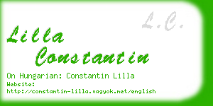 lilla constantin business card